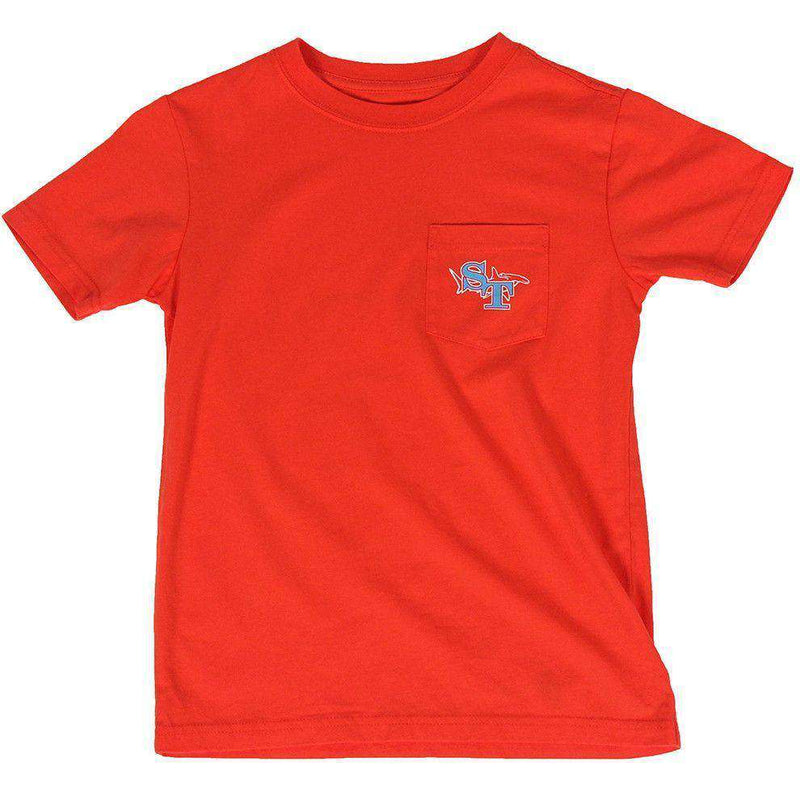 Boy's Best Fins Tee Shirt in Fire by Southern Tide - Country Club Prep