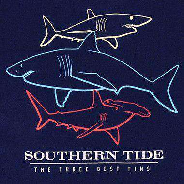 Boy's Best Fins Tee Shirt in Yacht Blue by Southern Tide - Country Club Prep