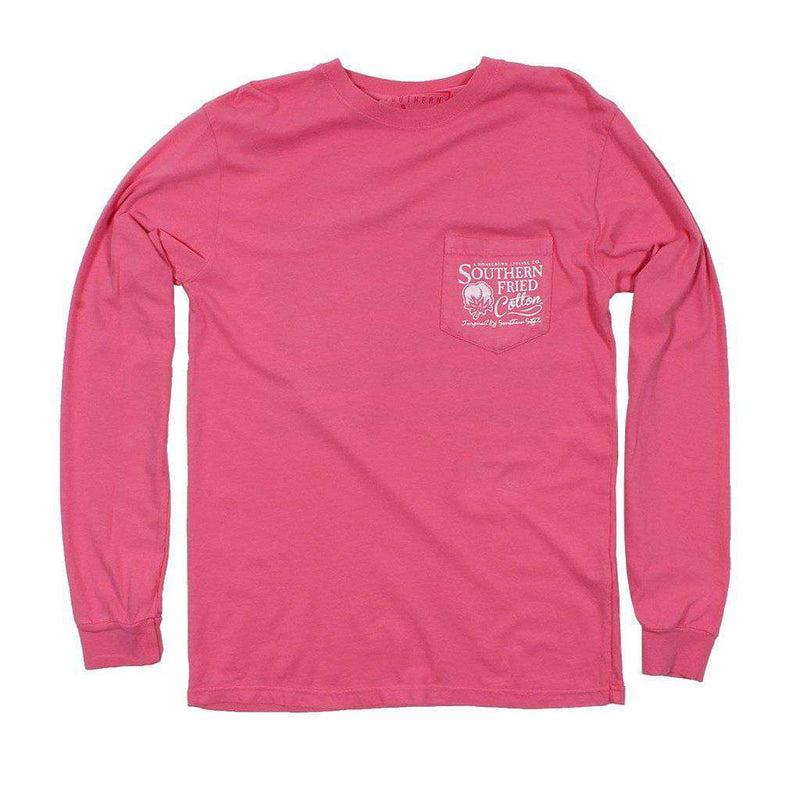 Coastal Pledge Long Sleeve Tee in Pink Jam by Southern Fried Cotton - Country Club Prep