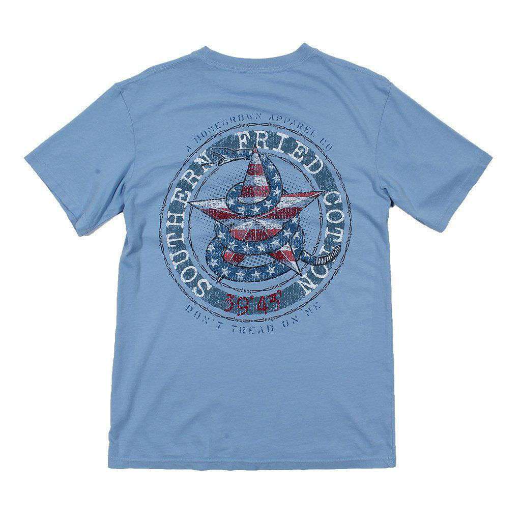 Don't Tread Star Tee in Faded Jeans by Southern Fried Cotton - Country Club Prep