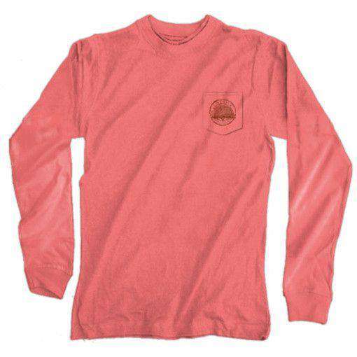 Even My Dog is Southern Long Sleeve Tee Shirt in Watermelon by Live Oak - Country Club Prep