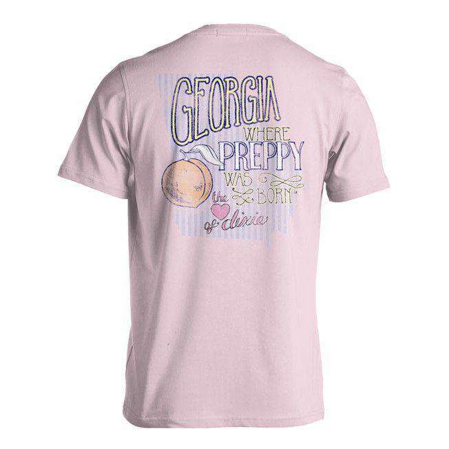 Georgia -Where Preppy Was Born- Tee in Blossom by Live Oak - Country Club Prep