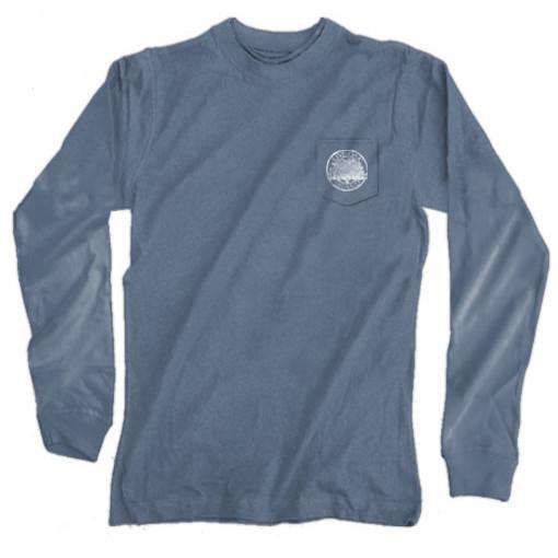 Heaven is Kentucky Long Sleeve Tee in Blue Jean by Live Oak - Country Club Prep