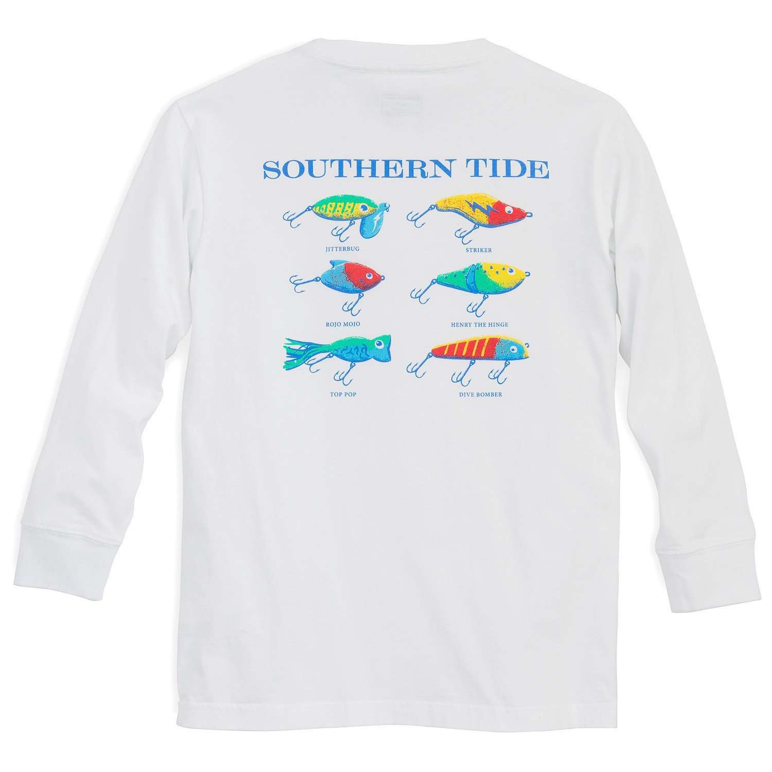 Kids Classic Lures Long Sleeve Tee Shirt in Classic White by Southern Tide - Country Club Prep