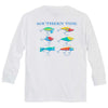 Kids Classic Lures Long Sleeve Tee Shirt in Classic White by Southern Tide - Country Club Prep