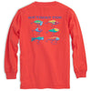 Kids Classic Lures Long Sleeve Tee Shirt in Hot Coral by Southern Tide - Country Club Prep