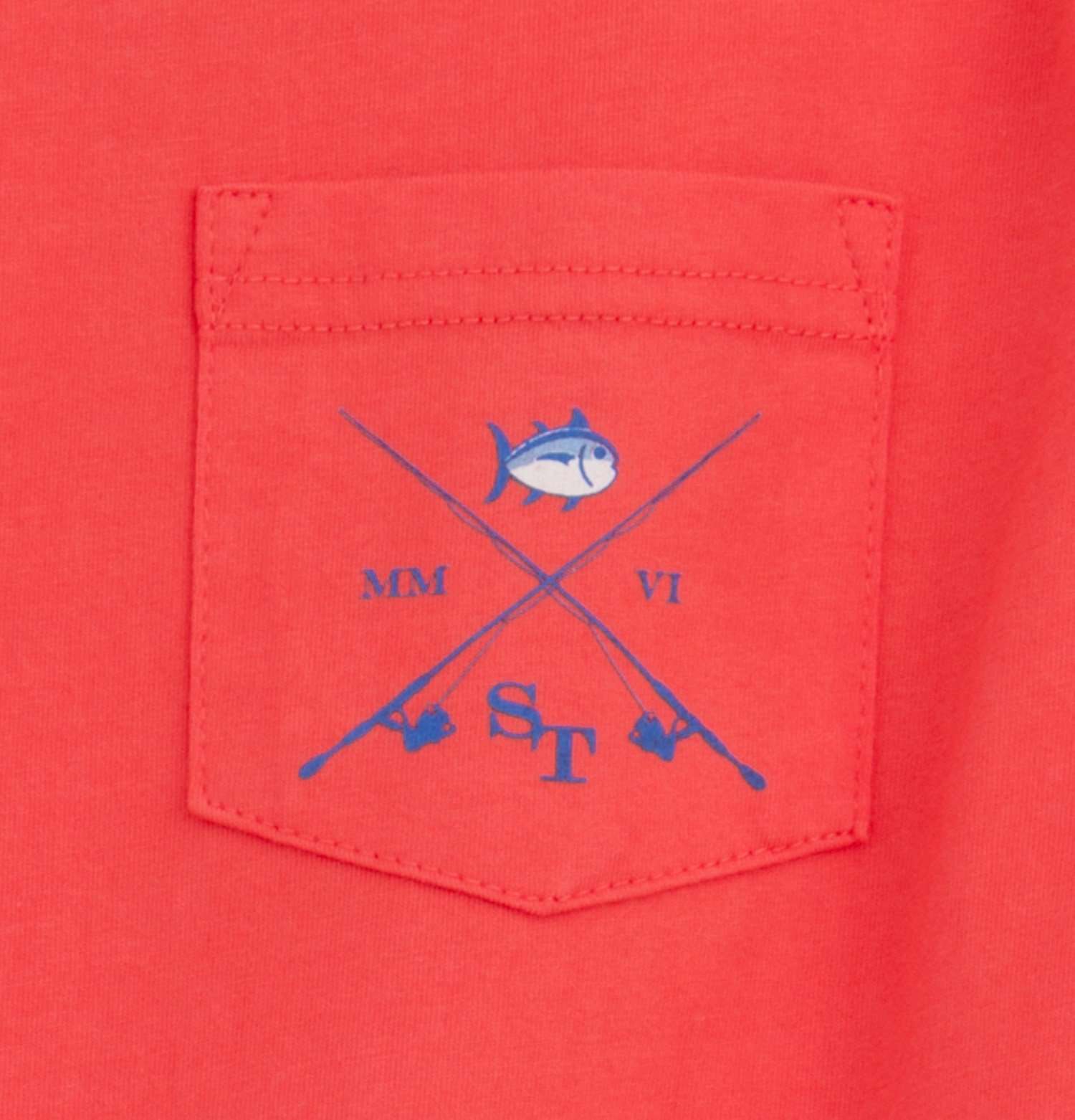 Kids Classic Lures Long Sleeve Tee Shirt in Hot Coral by Southern Tide - Country Club Prep