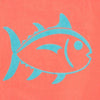 Kids Outline Skipjack Tee Shirt in Nautical Orange by Southern Tide - Country Club Prep