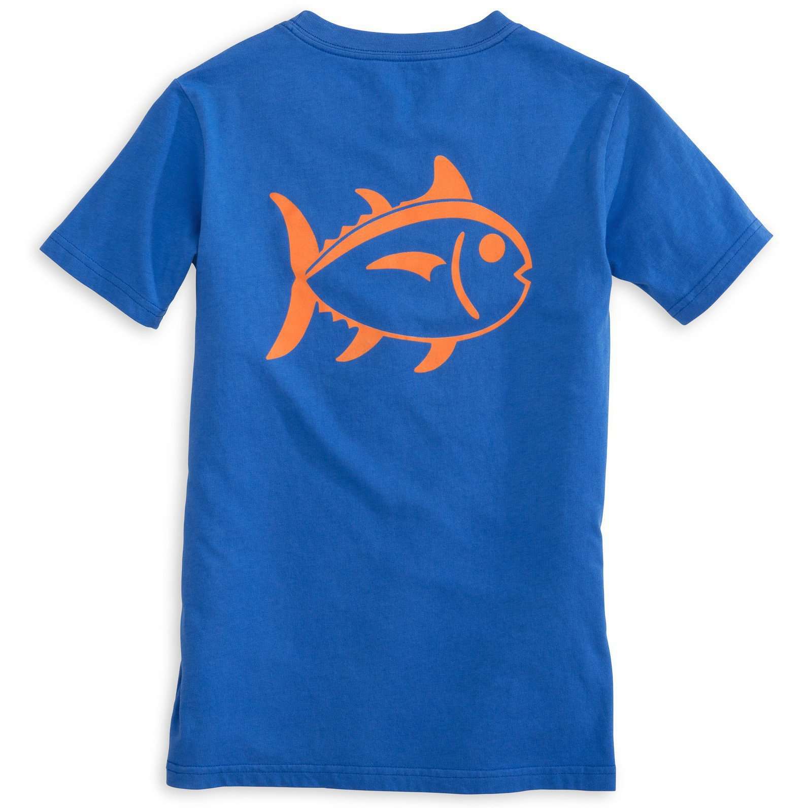 Kids Outline Skipjack Tee Shirt in Royal Blue by Southern Tide - Country Club Prep