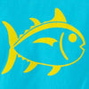 Kids Outline Skipjack Tee Shirt in Scuba Blue by Southern Tide - Country Club Prep