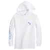 Kids Skipjack Long Sleeve Hoodie T-Shirt in Classic White by Southern Tide - Country Club Prep