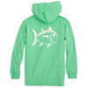 Kids Skipjack Long Sleeve Hoodie T-Shirt in Starboard by Southern Tide - Country Club Prep