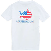 KIDS Skipjack Nation Tee Shirt in Classic White by Southern Tide - Country Club Prep