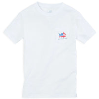 KIDS Skipjack Nation Tee Shirt in Classic White by Southern Tide - Country Club Prep