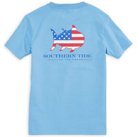 KIDS Skipjack Nation Tee Shirt in Ocean Channel by Southern Tide - Country Club Prep