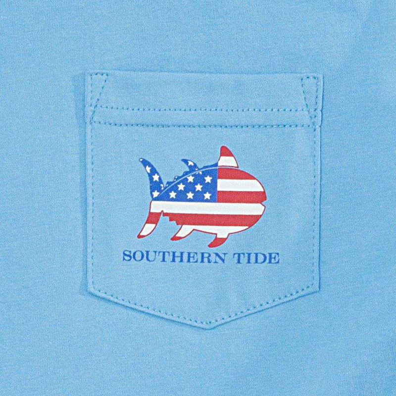 KIDS Skipjack Nation Tee Shirt in Ocean Channel by Southern Tide - Country Club Prep
