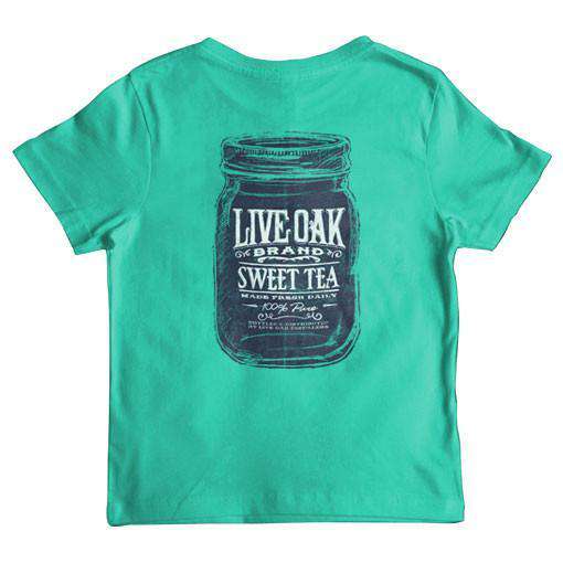 KIDS Sweet Tee Mason Jar Tee Shirt in Chalky Mint by Live Oak - Country Club Prep
