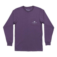 Long Sleeve Louisiana Backroads Collection Tee in Iris by Southern Marsh - Country Club Prep