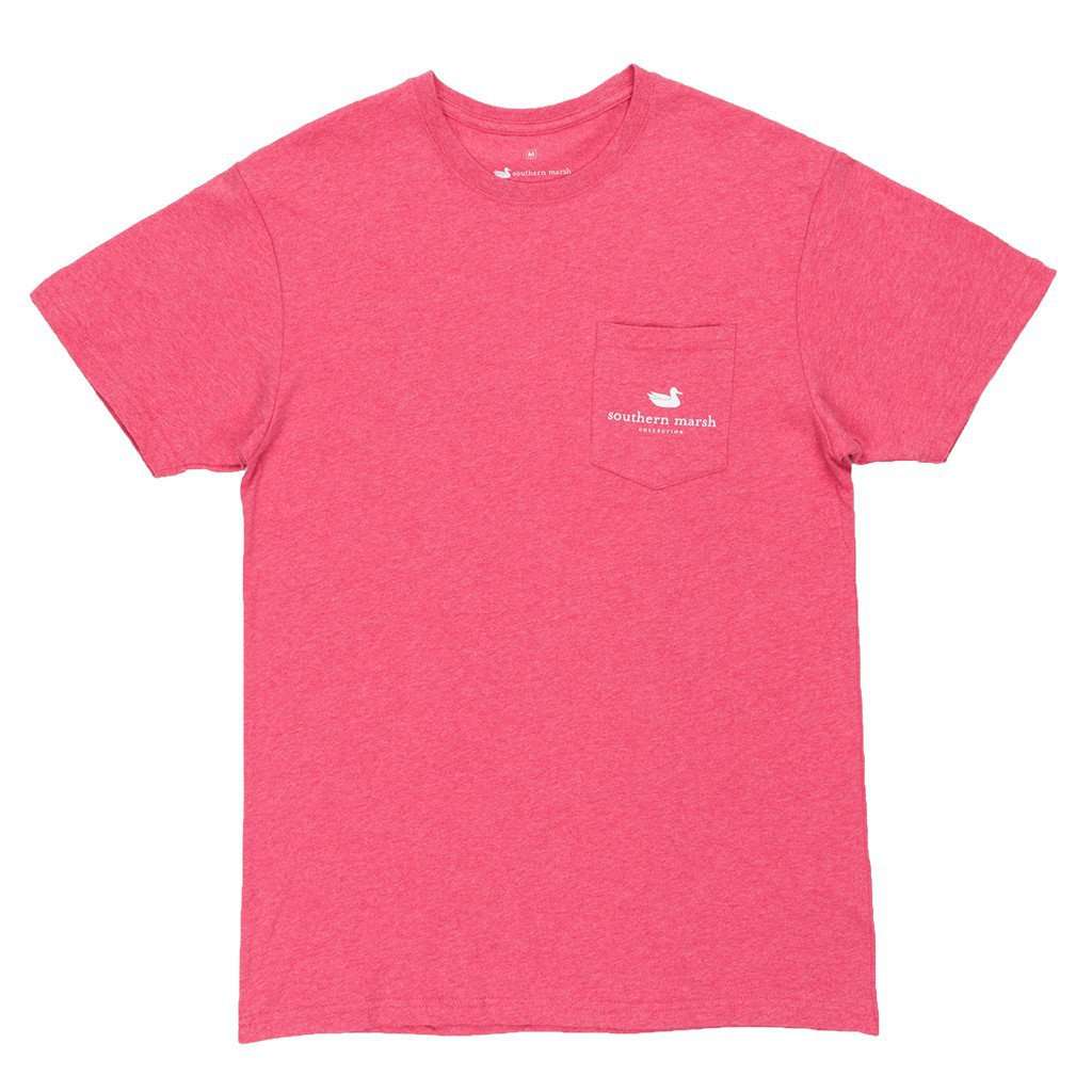 Magnolia Festival Series Tee in Washed Strawberry by Southern Marsh - Country Club Prep