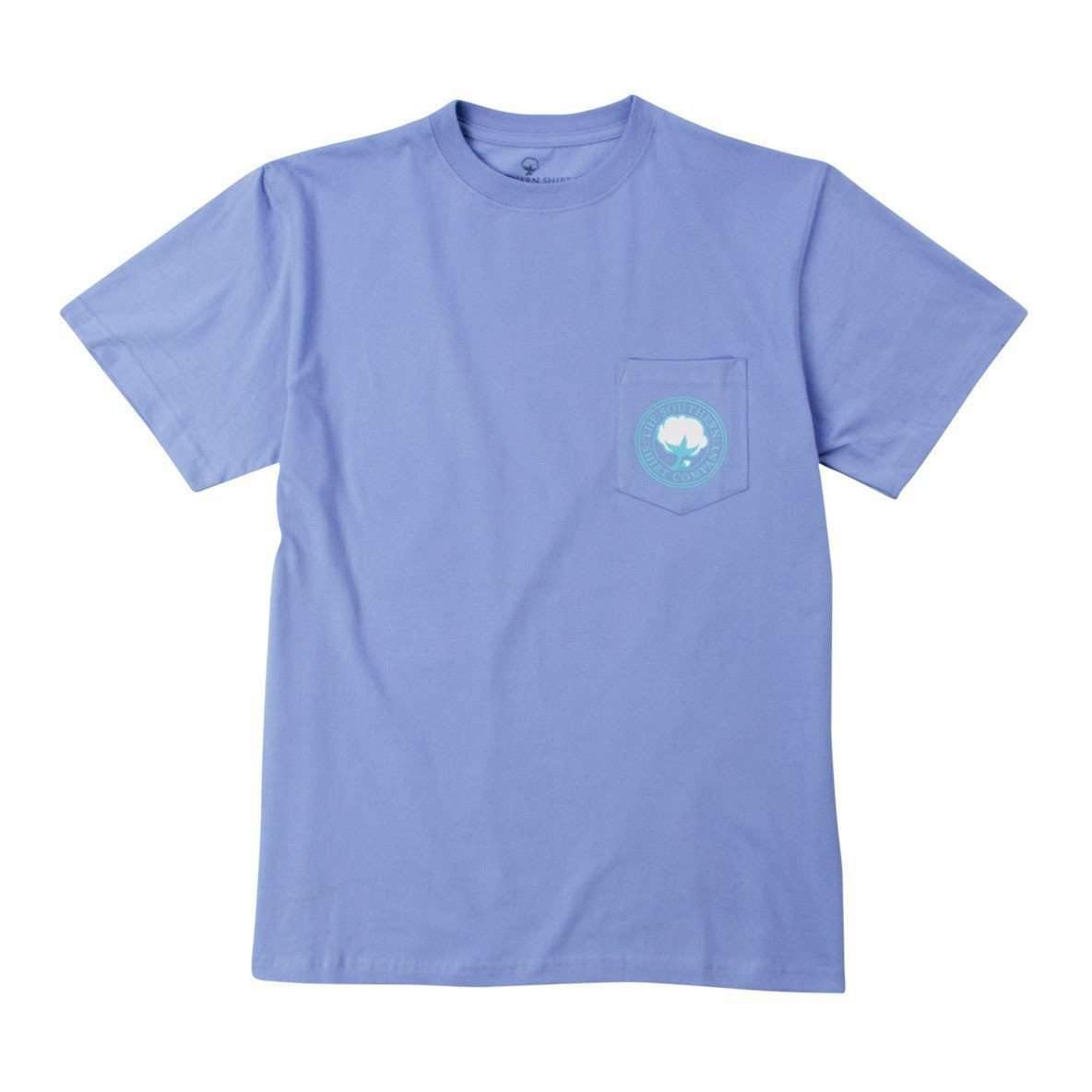 Signature Logo Tee in Cornflower Blue by The Southern Shirt Co. - Country Club Prep