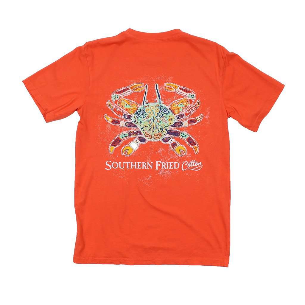 Southern Folk Crab Tee in Summer Sunset by Southern Fried Cotton - Country Club Prep