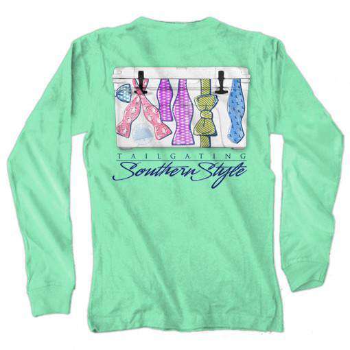Southern Style Tailgating Cooler Long Sleeve Tee in Island Reef by Live Oak - Country Club Prep