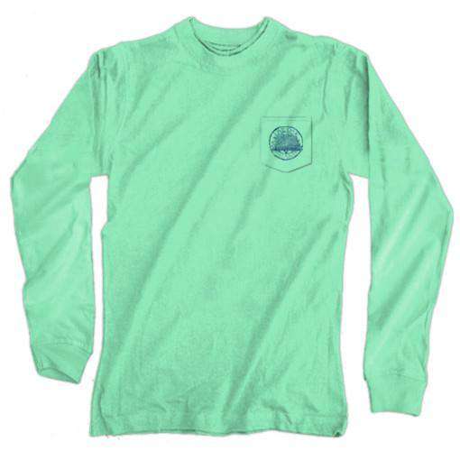 Southern Style Tailgating Cooler Long Sleeve Tee in Island Reef by Live Oak - Country Club Prep