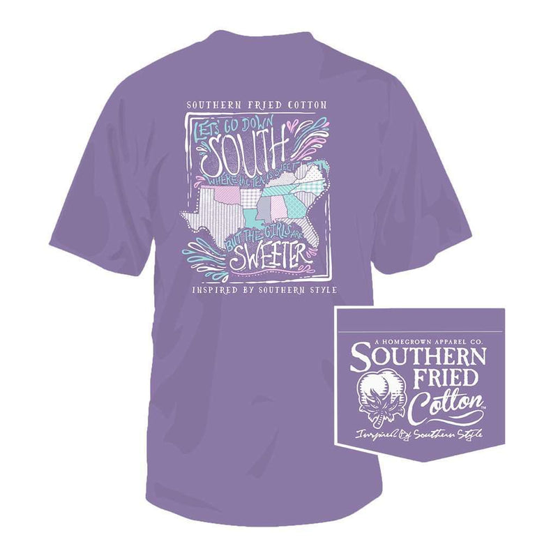 Sweet States Tee in Violet Sugar by Southern Fried Cotton - Country Club Prep