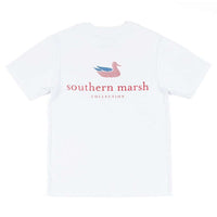 YOUTH Authentic Flag Tee in White by Southern Marsh - Country Club Prep