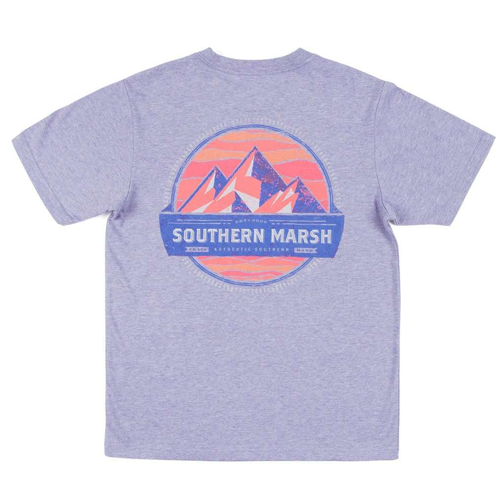 YOUTH Branding Collection - Summit Tee in Washed Berry by Southern Marsh - Country Club Prep
