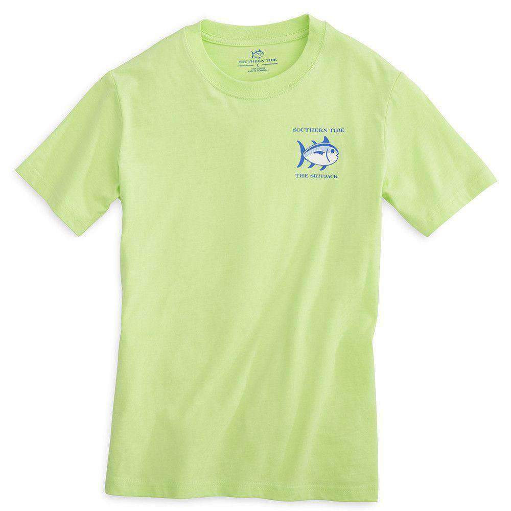 Youth Classic Skipjack Tee Shirt in Lime by Southern Tide - Country Club Prep