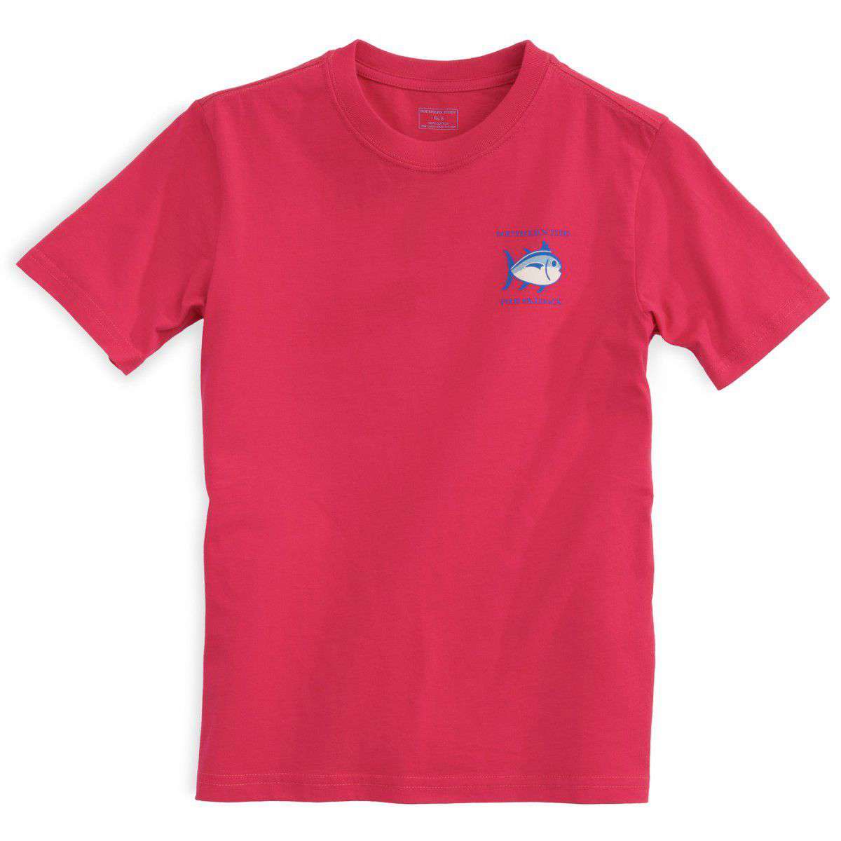 Youth Classic Skipjack Tee Shirt in Port Side Red by Southern Tide - Country Club Prep