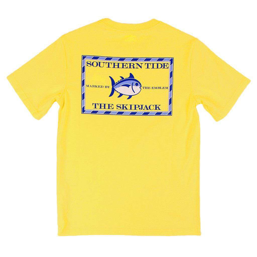 Youth Classic Skipjack Tee Shirt in Sunshine by Southern Tide - Country Club Prep