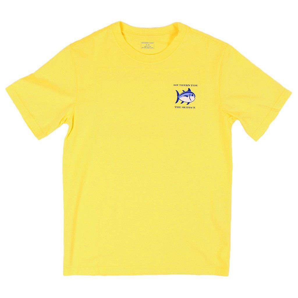 Youth Classic Skipjack Tee Shirt in Sunshine by Southern Tide - Country Club Prep