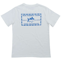 Youth Classic Skipjack Tee Shirt in White by Southern Tide - Country Club Prep