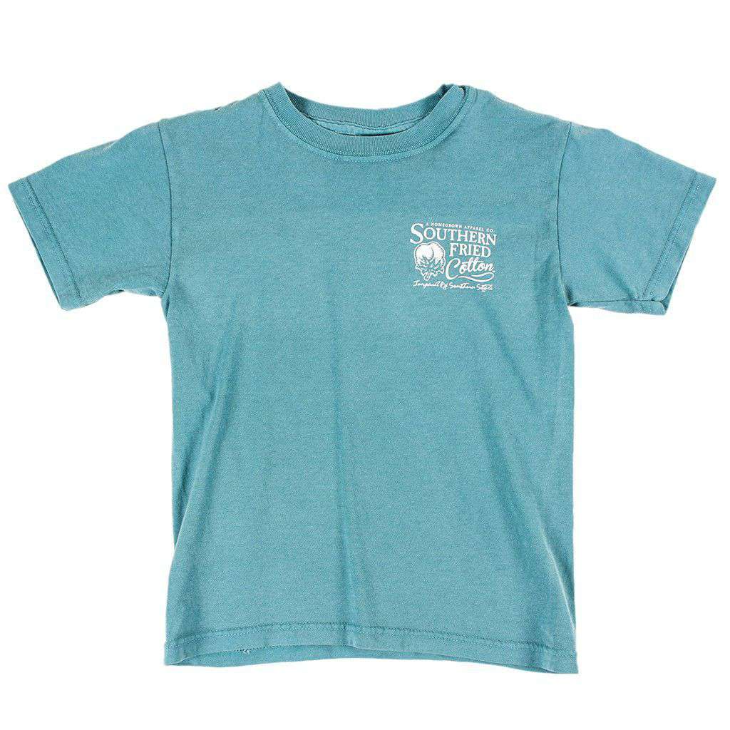 Youth Don't Tread on Me Pocket Tee in Seafoam by Southern Fried Cotton - Country Club Prep