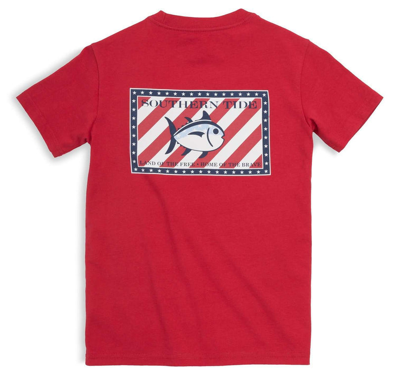 Youth Independence T-Shirt in True Red by Southern Tide - Country Club Prep