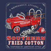 Youth Lil' Fire Chief Pocket Tee in China Blue by Southern Fried Cotton - Country Club Prep