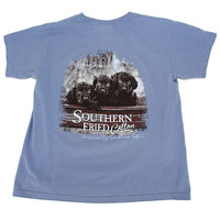 Youth Little Rascals Tee Shirt in Washed Denim by Southern Fried Cotton - Country Club Prep