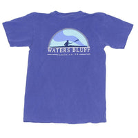 Youth Paddler Tee Shirt in Neon Blue by Waters Bluff - Country Club Prep