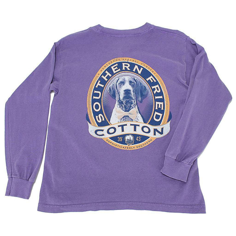 YOUTH Winston II Long Sleeve Tee Shirt in Violet by Southern Fried Cotton - Country Club Prep