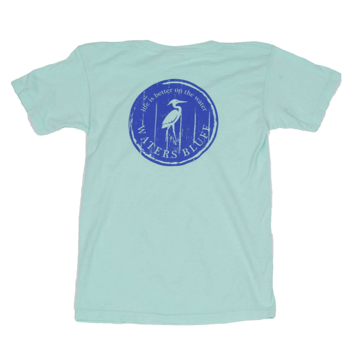 Youth Wood Grain Tee Shirt in Island Reef by Waters Bluff - Country Club Prep