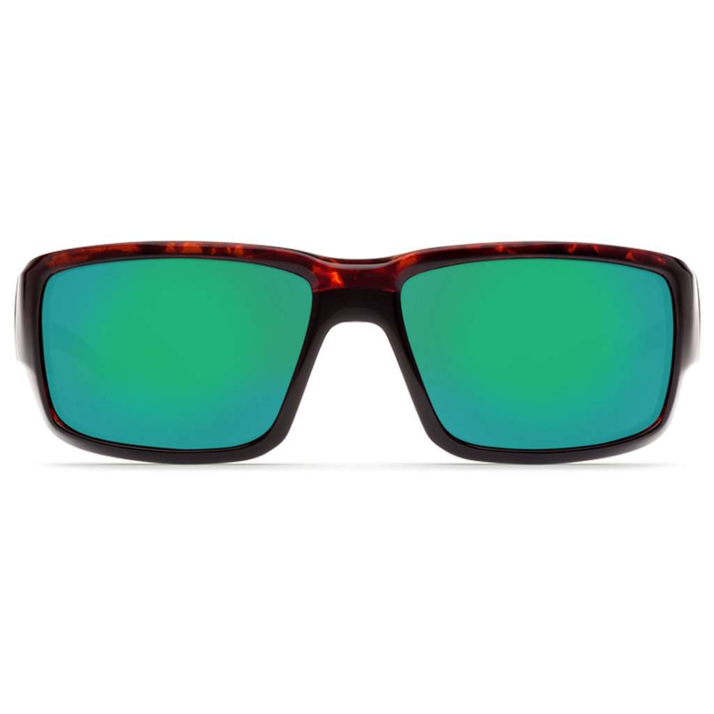 Fantail Sunglasses in Tortoise with Green Mirror Polarized Glass Lenses by Costa del Mar - Country Club Prep