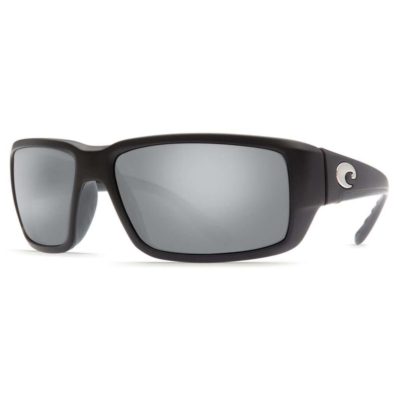 Fantail Sunglasses in Matte Black with Grey Silver Mirror Polarized Glass Lenses by Costa del Mar - Country Club Prep