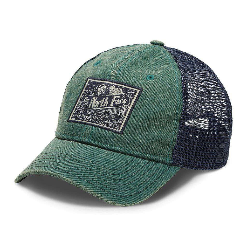 Broken In Trucker Hat in Jasper Green & Urban Navy by The North Face - Country Club Prep
