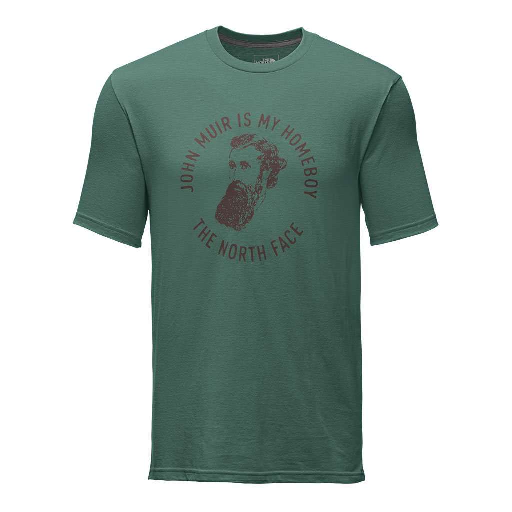 Men's Short Sleeve Bottle Source Novelty Tee in Smoke Pine by The North Face - Country Club Prep