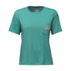 Women's Short Sleeve Bottle Source Red Box Tee in Bristol Blue by The North Face - Country Club Prep