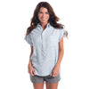 Sundance Popover in Captain Blue by The Southern Shirt Co. - Country Club Prep