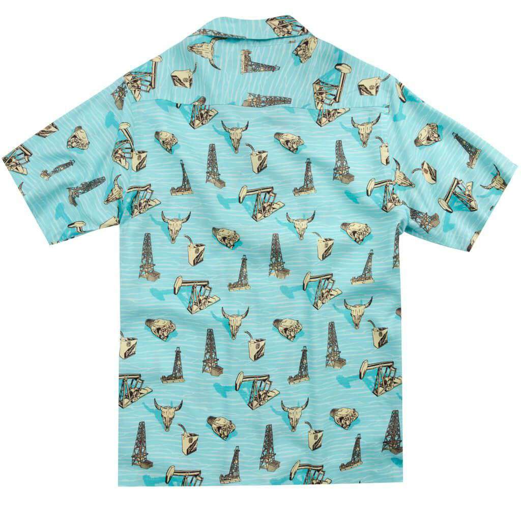 The Tycoon Hawaiian Shirt in Seafoam by Rowdy Gentleman - Country Club Prep