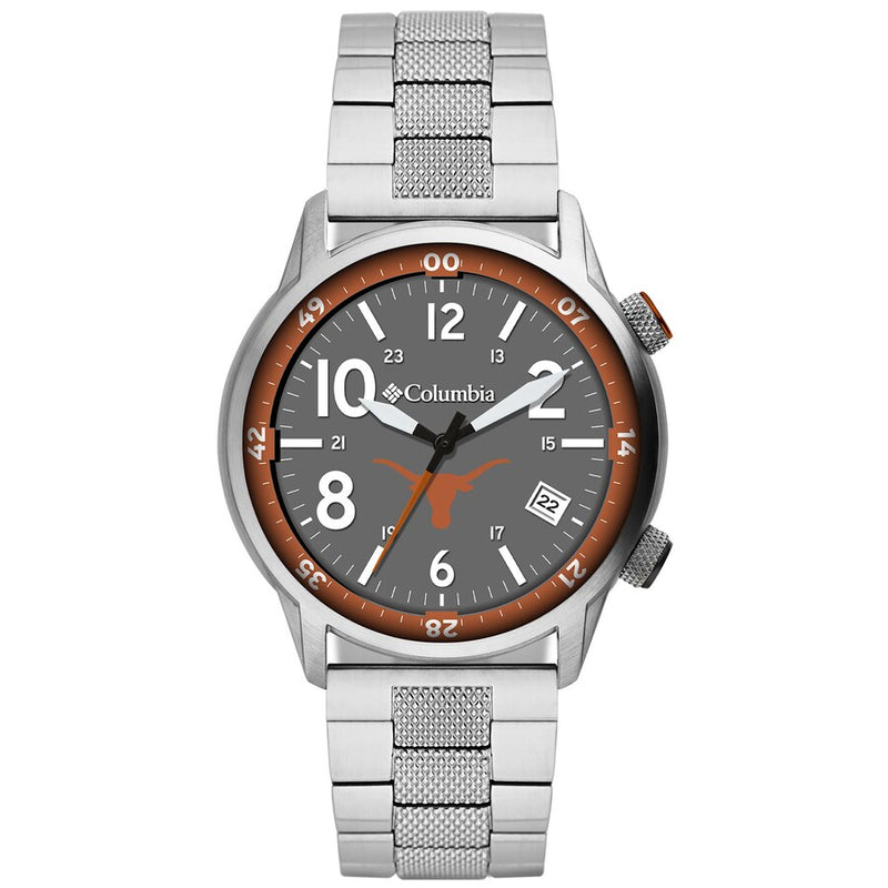 Texas Longhorns Outbacker 3-Hand Date Stainless Steel Watch by Columbia Sportswear - Country Club Prep